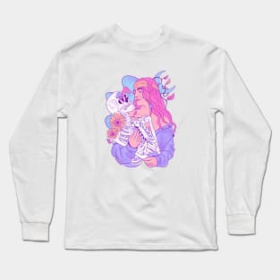 Beautiful hippie girl with her lover Long Sleeve T-Shirt